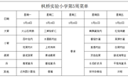 枫桥实验小学一周菜单2024.3.18~3.22日
