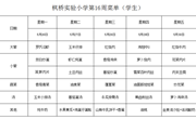 枫桥实验小学一周菜单2025.5.26~5.30日
